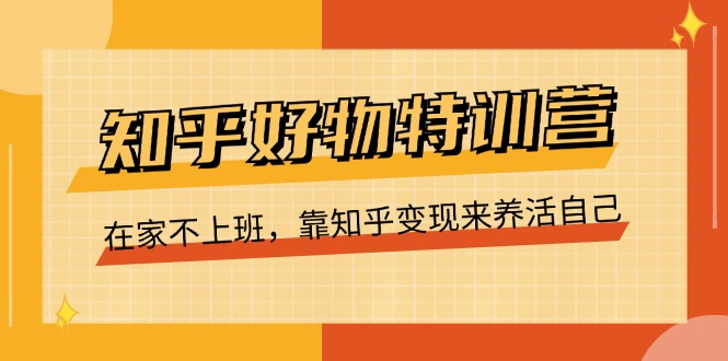 知乎好物特训营，在家不上班，靠知乎变现来养活自己（16节）-侠客资源