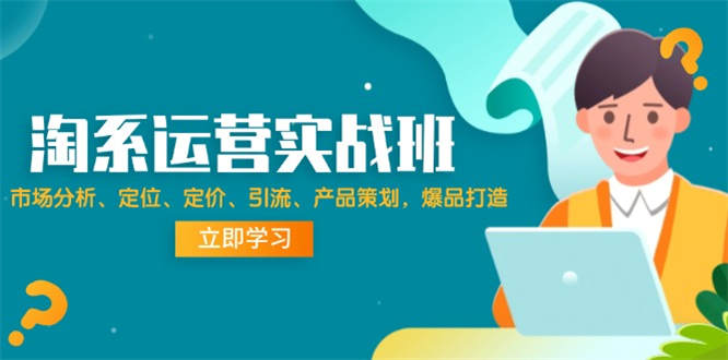 淘系运营实战班：市场分析、定位、定价、引流、产品策划，爆品打造-侠客资源