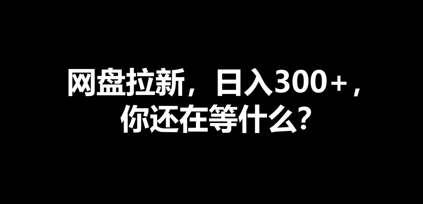 网络拉新项目:轻松简单,日入300+,你还在等啥?-侠客资源