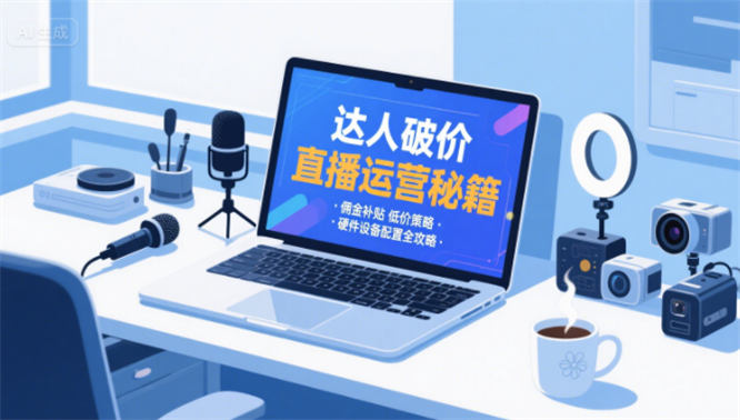 达人破价直播如何爆火？运营秘籍、佣金补贴低价策略、硬件配置全攻略揭秘-侠客资源