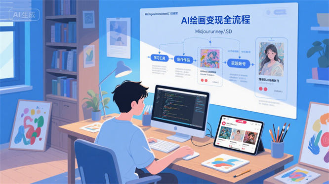 AI绘画变现全流程，Midjourney/SD部署教学，小红书爆款起号技巧-侠客资源
