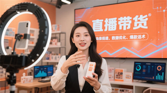 0基础至精通的直播带货系统课，涵盖场景搭建、数据优化与爆款话术-侠客资源