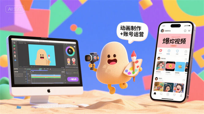 沙雕动画大揭秘：一键解锁动画制作+账号运营全技能-侠客资源