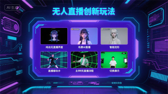 全面解析无人直播创新玩法：纯无、实景AI、真人、绿幕与真转无玩法详解-侠客资源