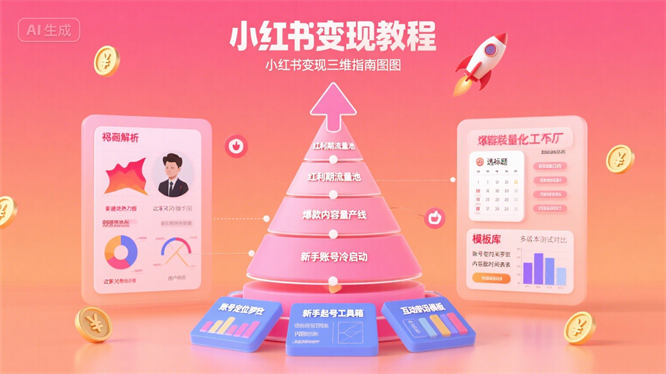 小红薯变现教程：红利解析、爆款量产、新手起号指南-侠客资源