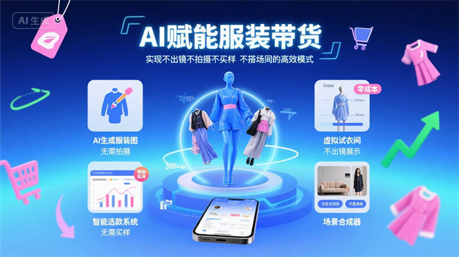 AI赋能服装带货：实现不出镜不拍摄不买样不搭场地的高效模式-侠客资源