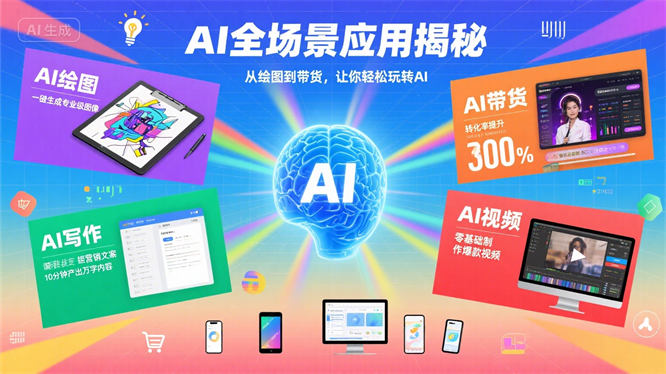 AI全场景应用揭秘：从绘图到带货，让你轻松玩转AI-侠客资源