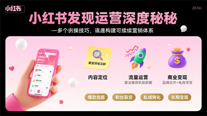 小红书变现运营深度秘籍：多个实操技巧，稳步构建可持续盈利体系-侠客资源