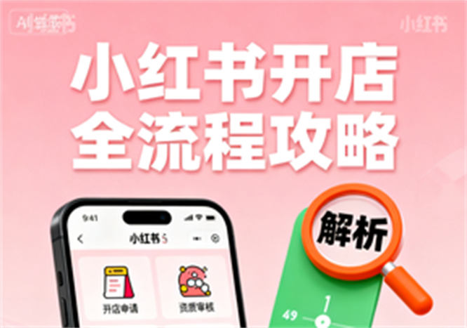 超全解析!小红薯做店全流程思路,从开店到运营实操一网打尽-侠客资源