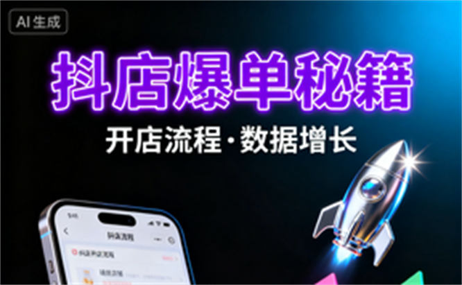 抖店运营全攻略:从开店到爆单的全方位指南-侠客资源