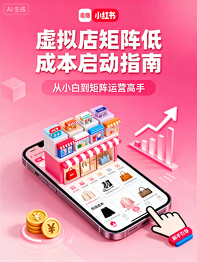 小红薯虚拟店矩阵全攻略：从开店到运营，新手低成本冷启动指南-侠客资源