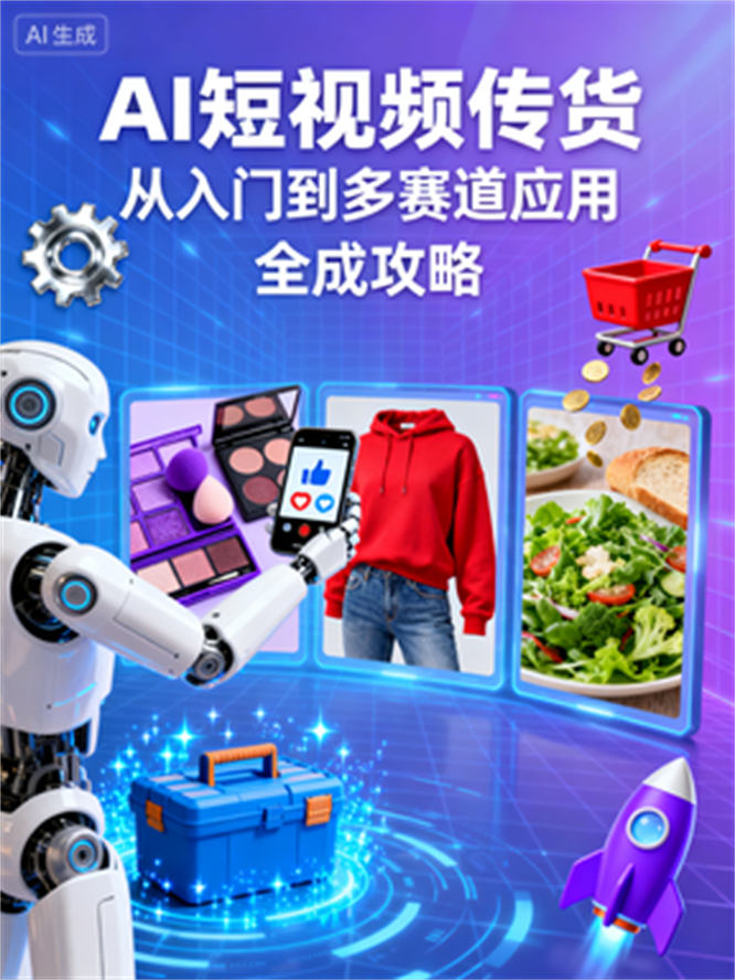 AI短视频带货全攻略：从基础到进阶，涵盖多赛道与多样技巧-侠客资源