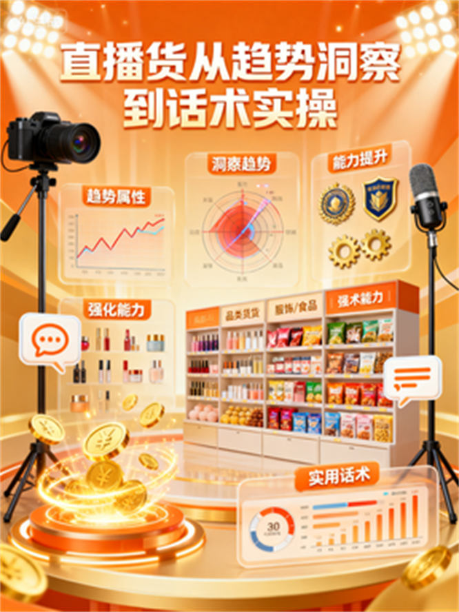 直播带货秘籍大公开：洞悉趋势、强化能力，附各品类实用话术-侠客资源