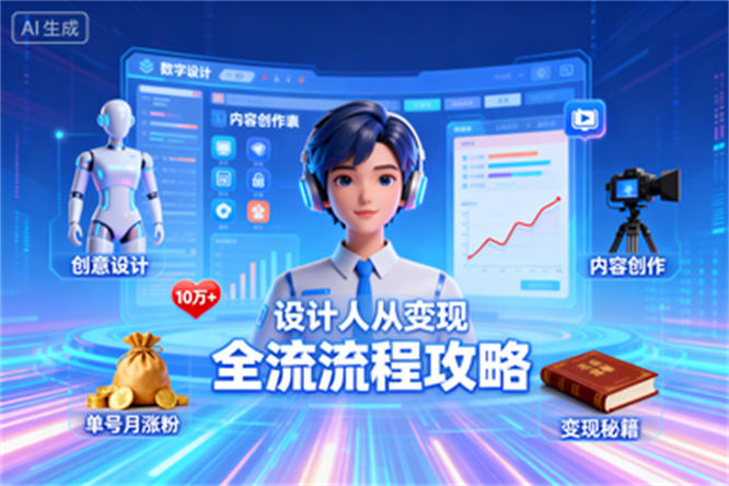 数字人全攻略：从创意设计到内容创作，单号月涨粉10万+的变现秘籍-侠客资源