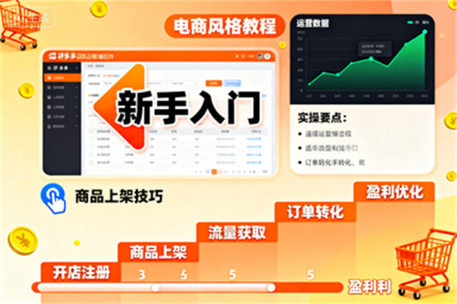 某夕夕新手开店全攻略：从新手入门到运营进阶实操要点-侠客资源