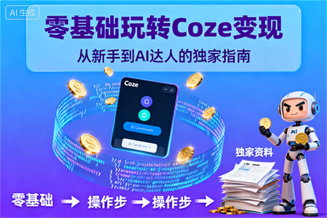 零基础如何在Coze平台变现？独家资料，变身AI变现达人！-侠客资源