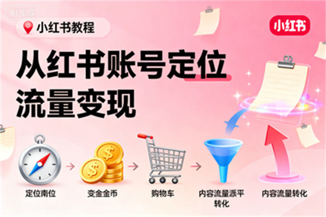 小红薯商家起号全攻略：定位、变现与内容流量转化全解析-侠客资源