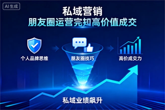 掌握个人品牌思维+朋友圈技巧+高价成交力,实现私域业绩飙升-侠客资源