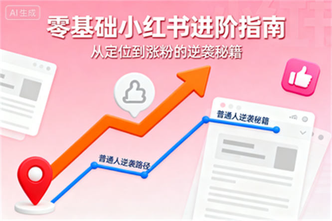 小红书零基础进阶指南：涨粉、定位与普通人逆袭秘籍-侠客资源