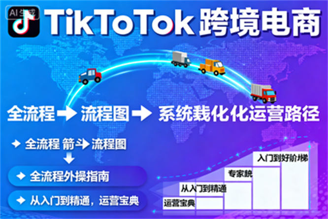 TikTok跨境电商全流程实操指南：从入门到精通的运营宝典-侠客资源