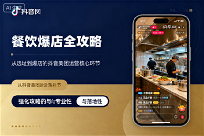 餐饮爆店全攻略：从选址到爆店，抖音美团运营-侠客资源