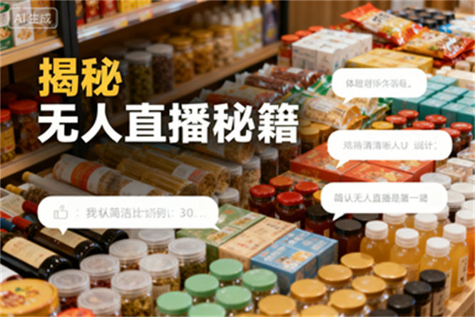 揭秘无人直播秘籍：涵盖选品、话术、开播方式与高效运营-侠客资源