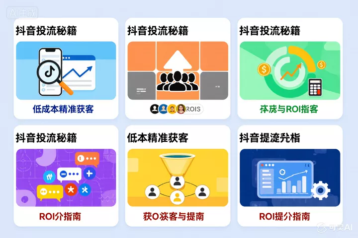 抖音投流秘籍：低成本精准获客与ROI提升指南-侠客资源