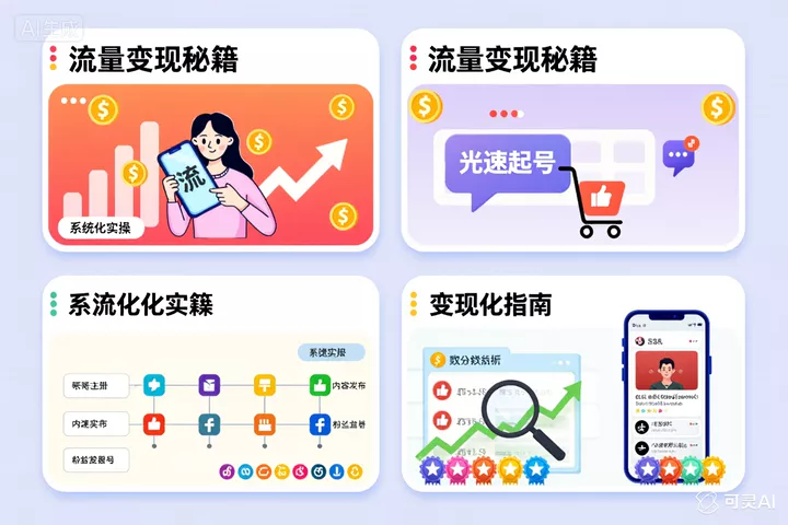 小红书流量变现秘籍：系统化实操，光速起号变现指南-侠客资源