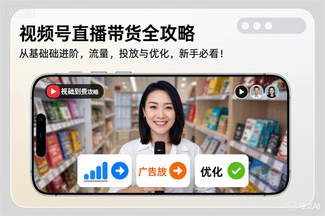 视频号直播带货全攻略：从基础到进阶，流量、投放与优化，新手必看！-侠客资源