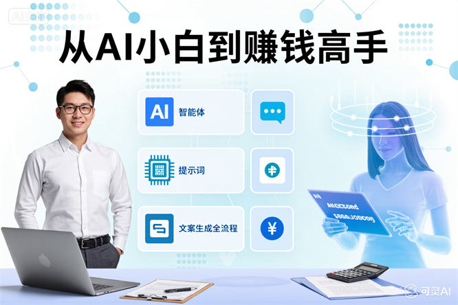 从AI小白到赚钱高手：智能体、提示词、文案生成全流程-侠客资源