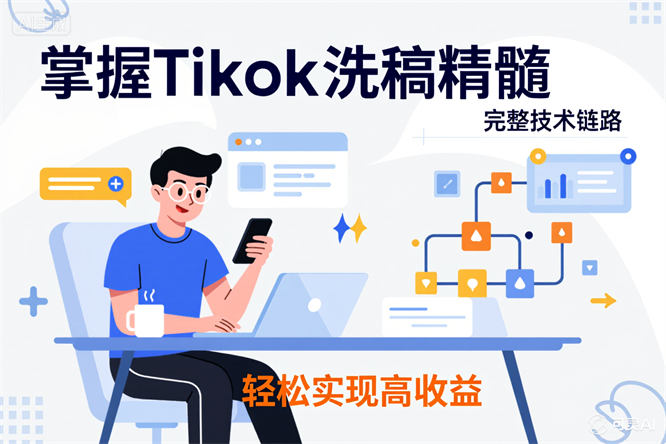 掌握TikTok洗稿精髓：完整技术链路，轻松实现高收益-侠客资源