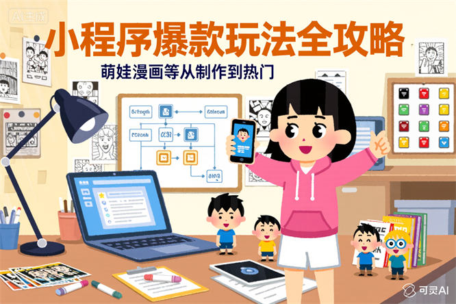 小程序爆款玩法全攻略：萌娃漫画等从制作到热门-侠客资源