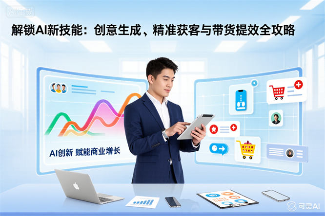 解锁AI新技能：创意生成、精准获客与带货提效全攻略-侠客资源