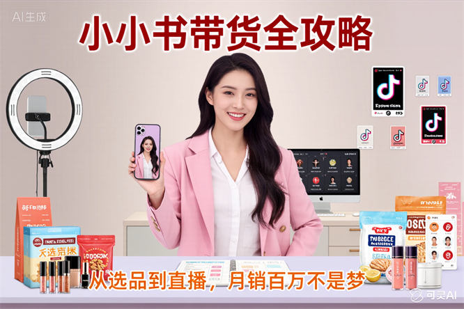 小红薯带货全攻略：从选品到直播，月销百万不是梦-侠客资源
