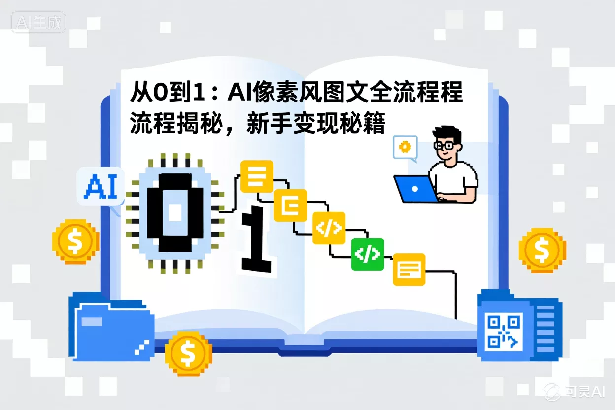 从0到1：AI像素风图文全流程揭秘，新手变现秘籍-侠客资源