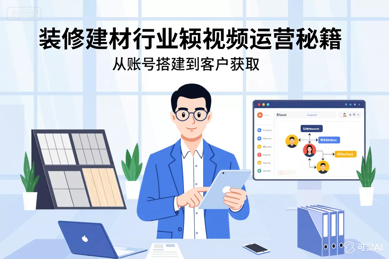 装修建材行业短视频运营秘籍:从账号搭建到客户获取-侠客资源