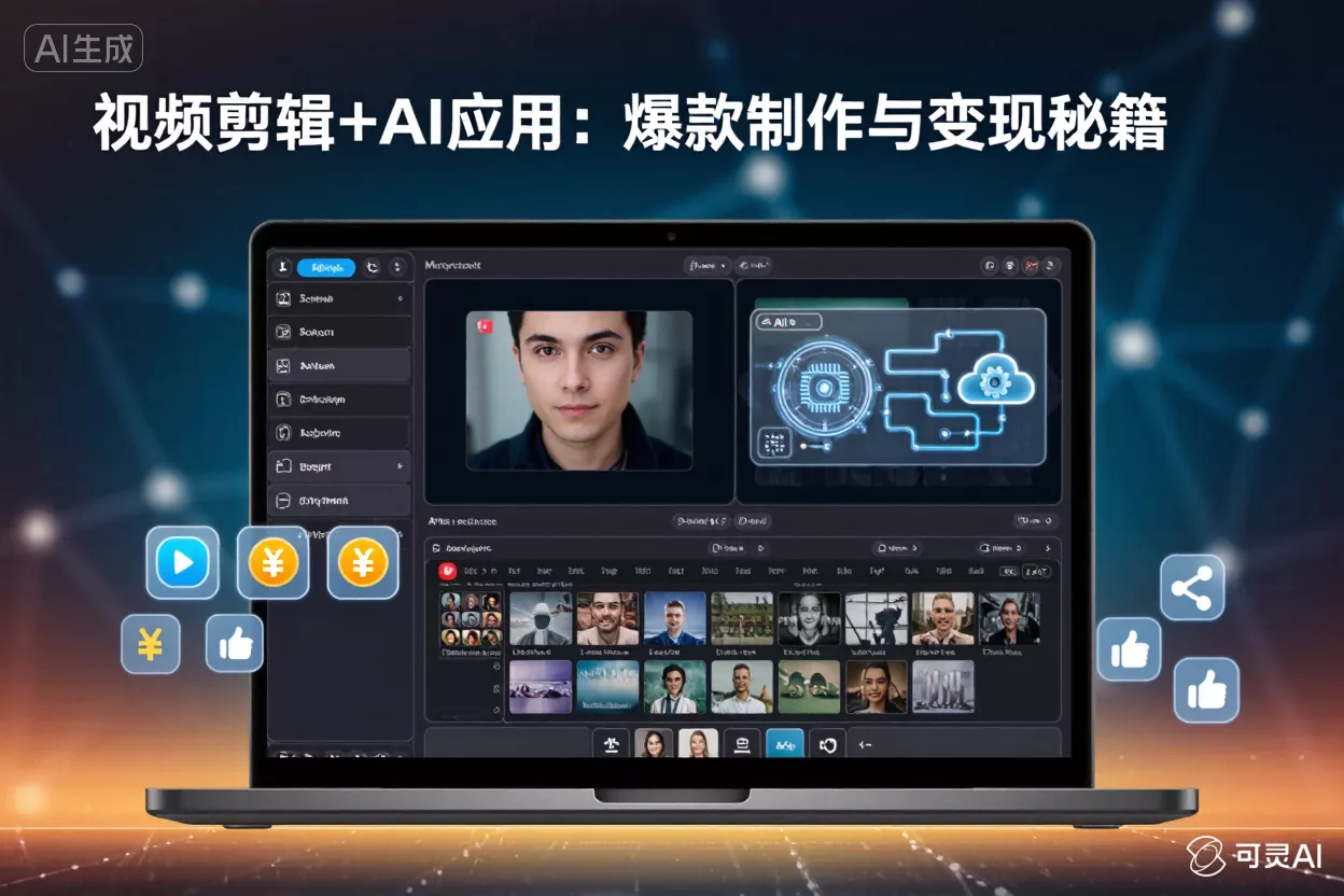 视频剪辑+AI应用:爆款制作与变现秘籍-侠客资源