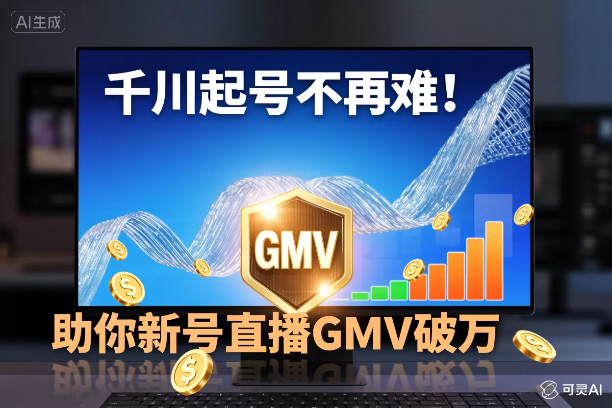 千川起号不再难！助你新号直播GMV破万-侠客资源