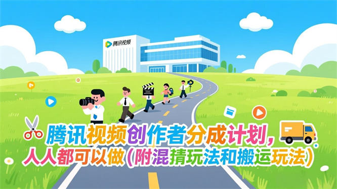 腾讯视频创作者分成计划，人人都可以做（附混剪玩法和搬运玩法）-侠客资源
