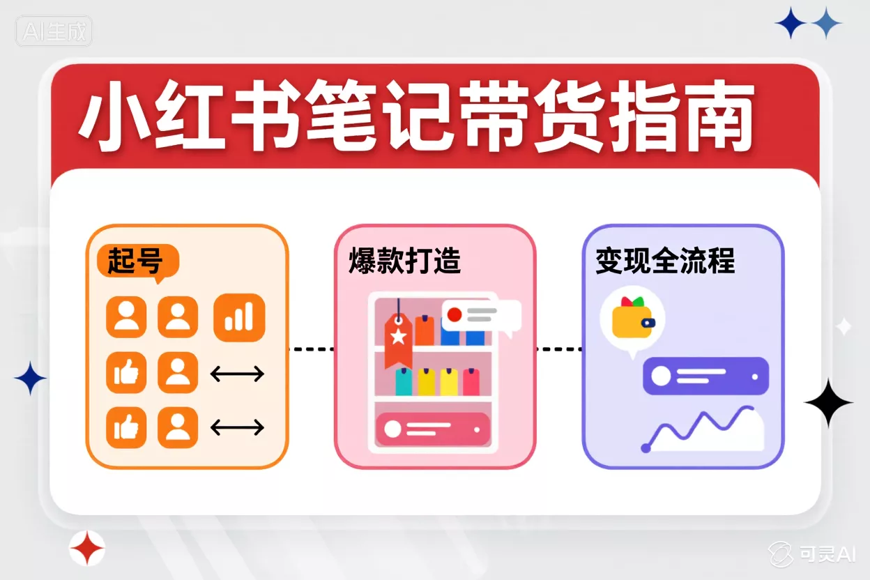 小红薯笔记带货指南：起号、爆款、变现全流程-侠客资源