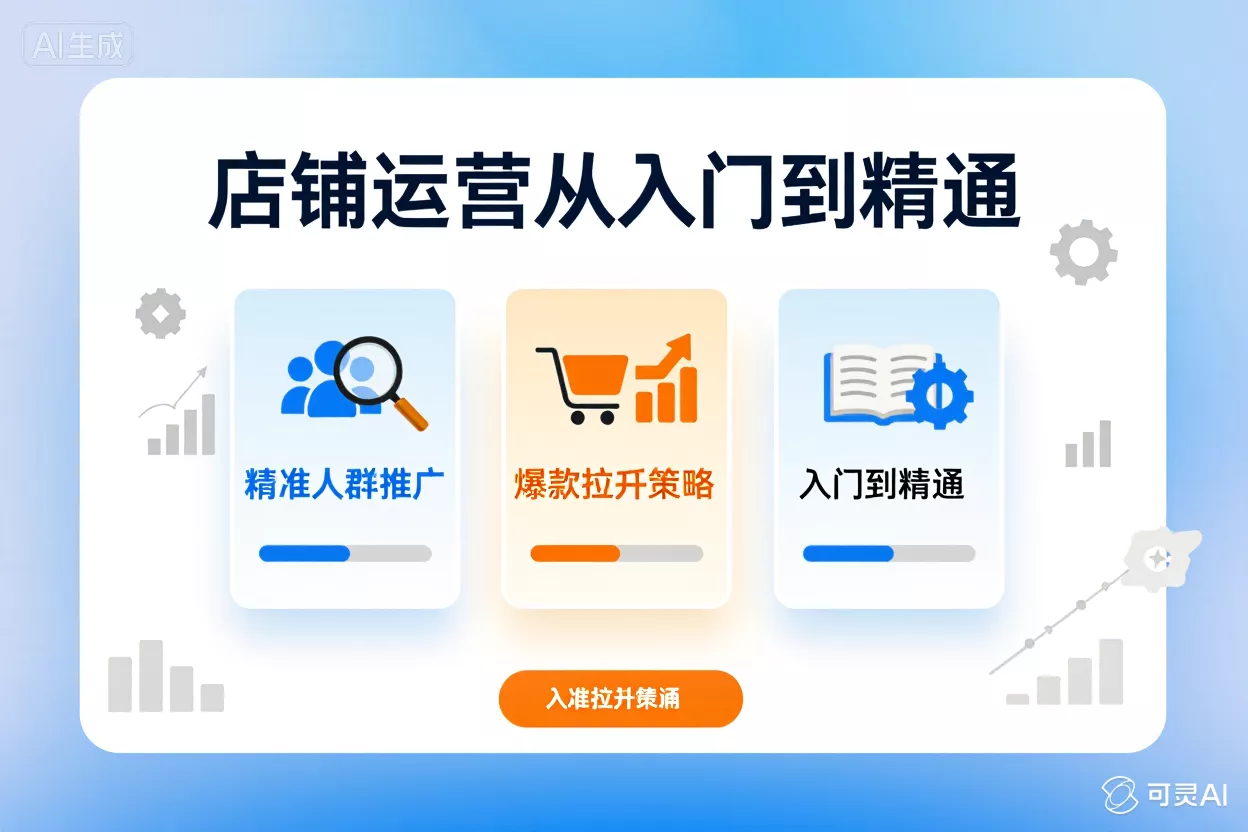 店铺运营从入门到精通：精准人群推广与爆款拉升策略-侠客资源