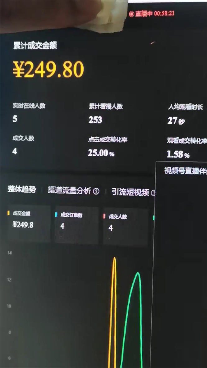 ​数字人直播带货流量稳定，58分钟卖了249，有电脑的搞起来，最低1060 6g显卡-32互游