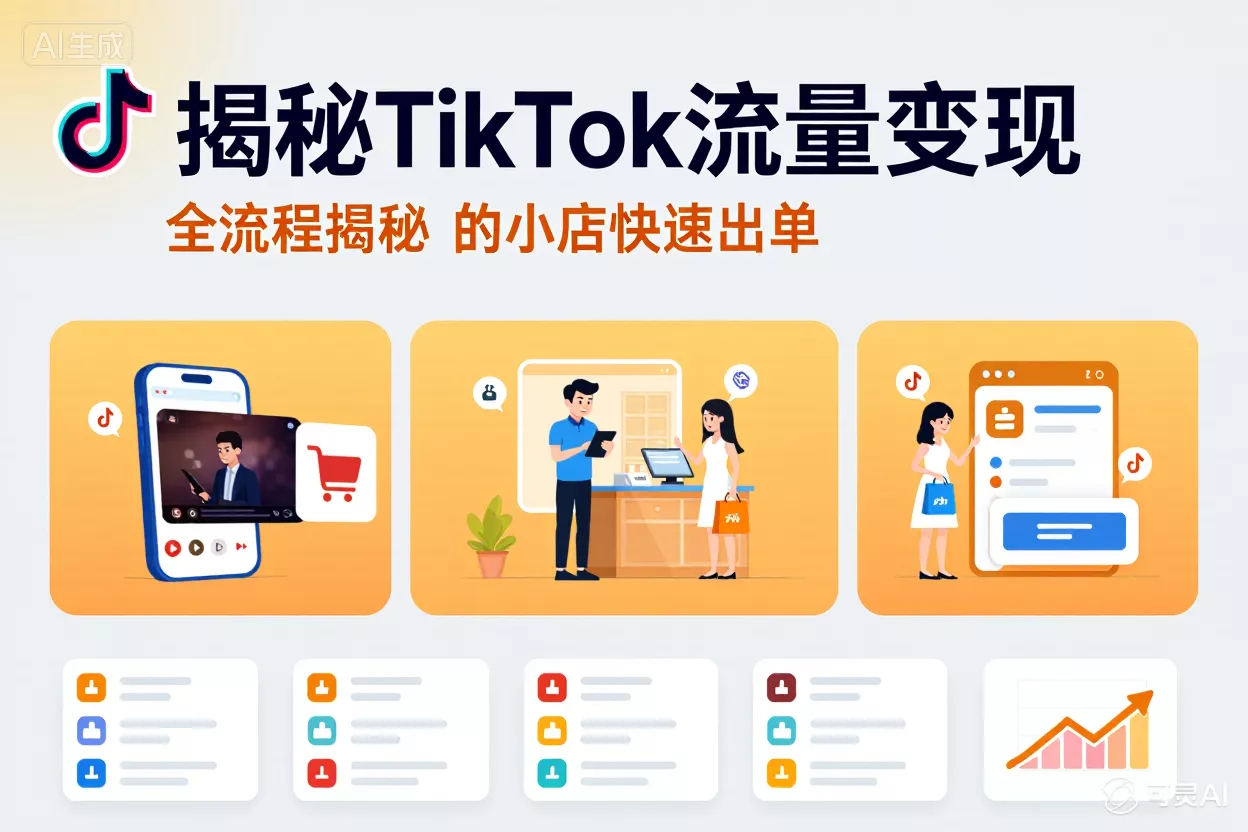 揭秘TikTok流量变现：全流程揭秘，小店快速出单-侠客资源
