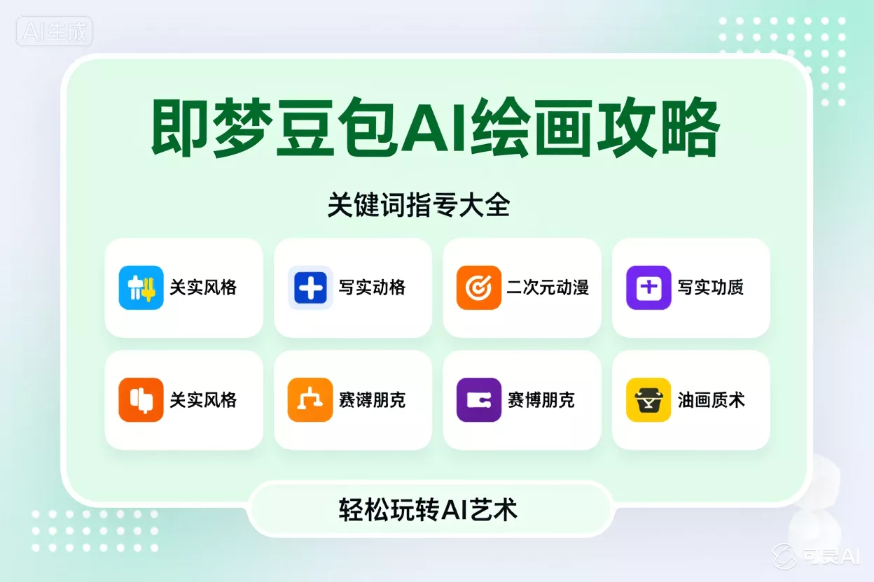 即梦豆包AI绘画攻略：关键词指令大全，轻松玩转AI艺术-侠客资源