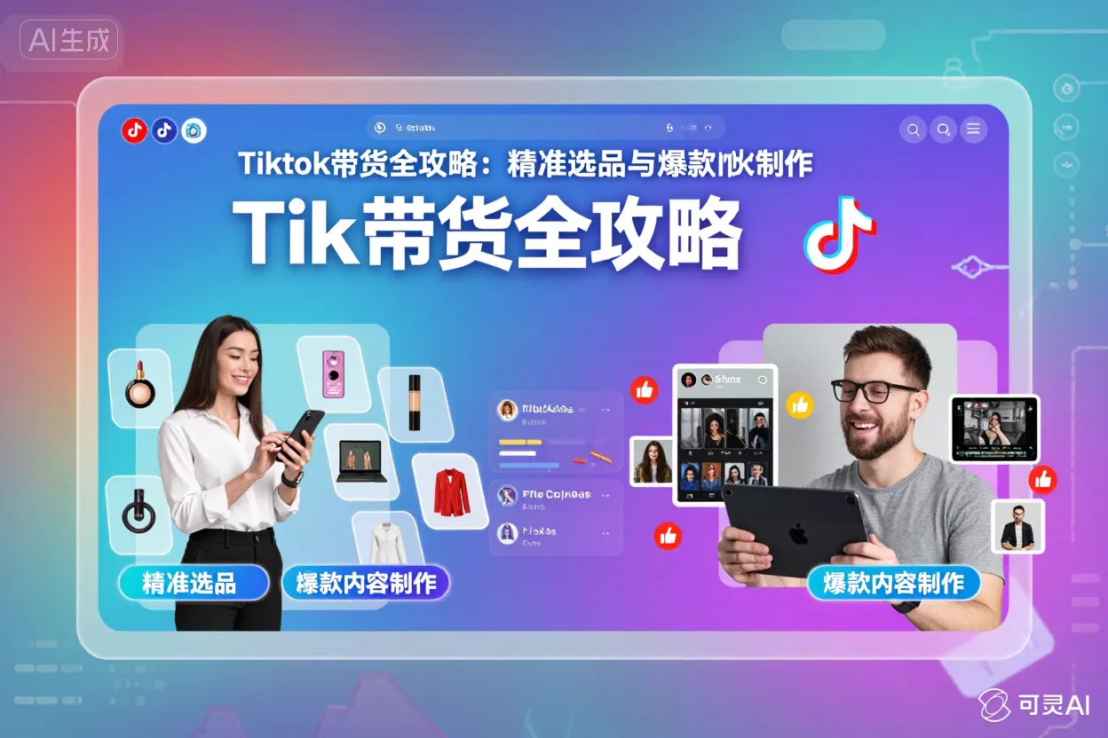 TikTok带货全攻略：精准选品与爆款内容制作-侠客资源