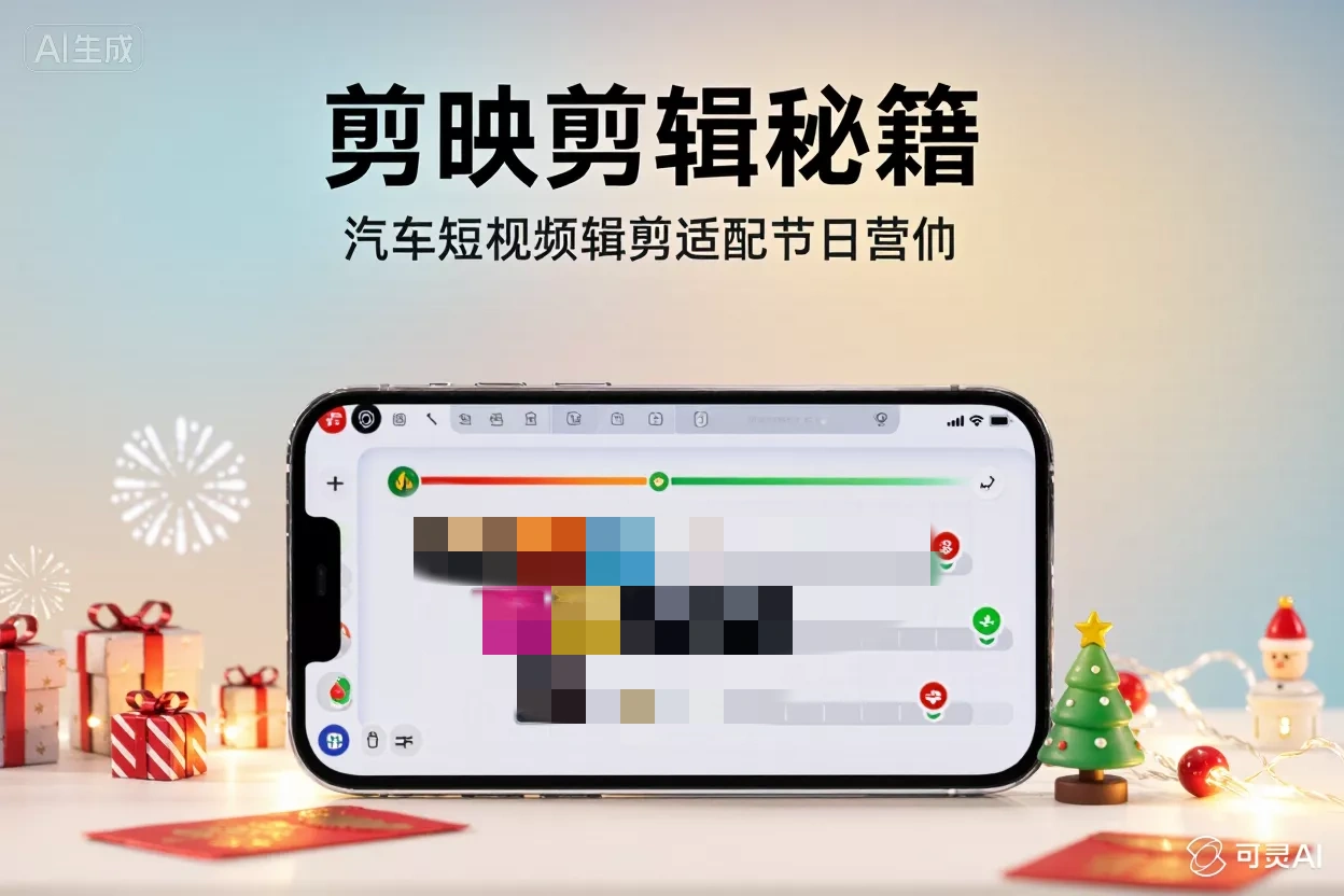 剪映剪辑秘籍：汽车短视频剪辑适配节日营销-侠客资源