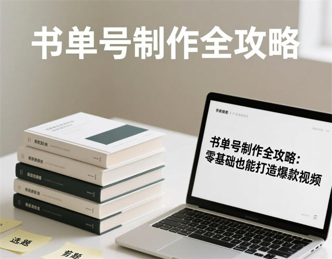 书单号制作全攻略：零基础也能打造爆款视频-侠客资源