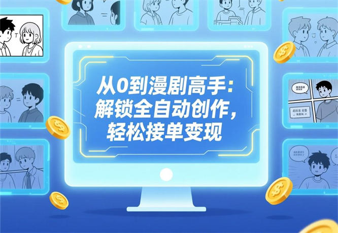 从0到漫剧高手：解锁全自动创作，轻松接单变现-侠客资源