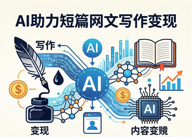 写作秘籍大公开：AI助力短篇网文写作变现攻略-侠客资源
