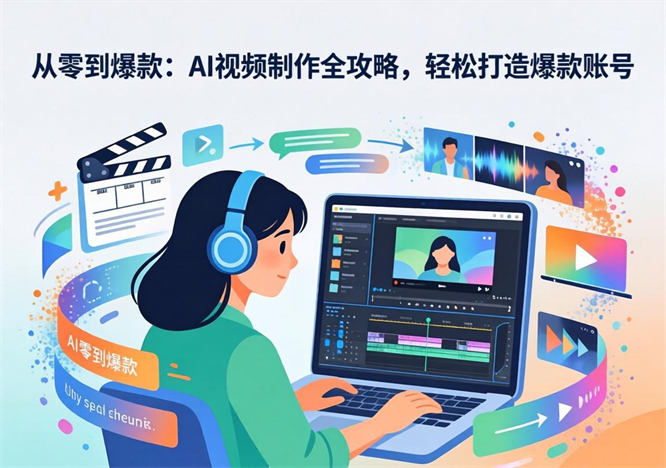 从零到爆款：AI视频制作全攻略，轻松打造爆款账号-侠客资源